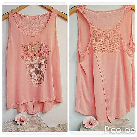 Peachy "Floral Skull" Tank - Picture 2 of 5